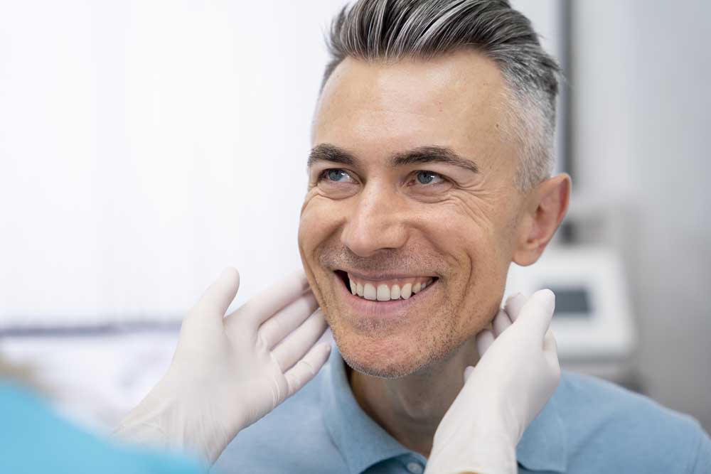 A patient during dental examination.